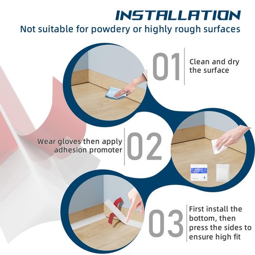 Flexible Quarter Round Molding Trim - Peel and Stick Silicone Caulk Strip,Shoe Molding for Floor Edge,Wall Corner,Staircase,Cabinet,Baseboard and Window Sill in Bathroom/Kitchen/Living Room,118 Inch