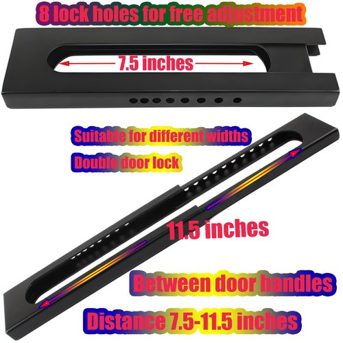 French Double Door Iock, French Door Iock, Adjustable Double Door Reinforced Iock, Copper Iock with Password, Knob and Handle Reinforced Iock, Can Be Used Both Indoors and Outdoors