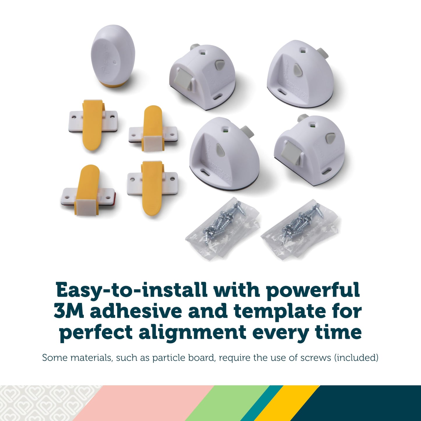Safety 1st Adhesive Magnetic Lock System, 4 Locks And 1 Key