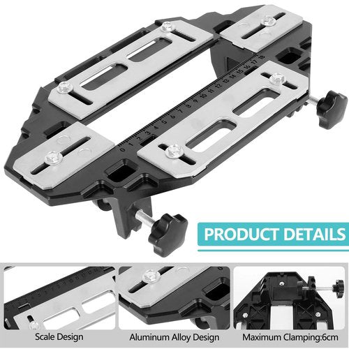 Aluminum Alloy Door Hinge Jig, Door Hinge Adjustment Tool for Template Jig and Concealed Hinge Jig, Door Lock Installation Kit, Lightweight Woodworking Hole Opener Slotting Locator