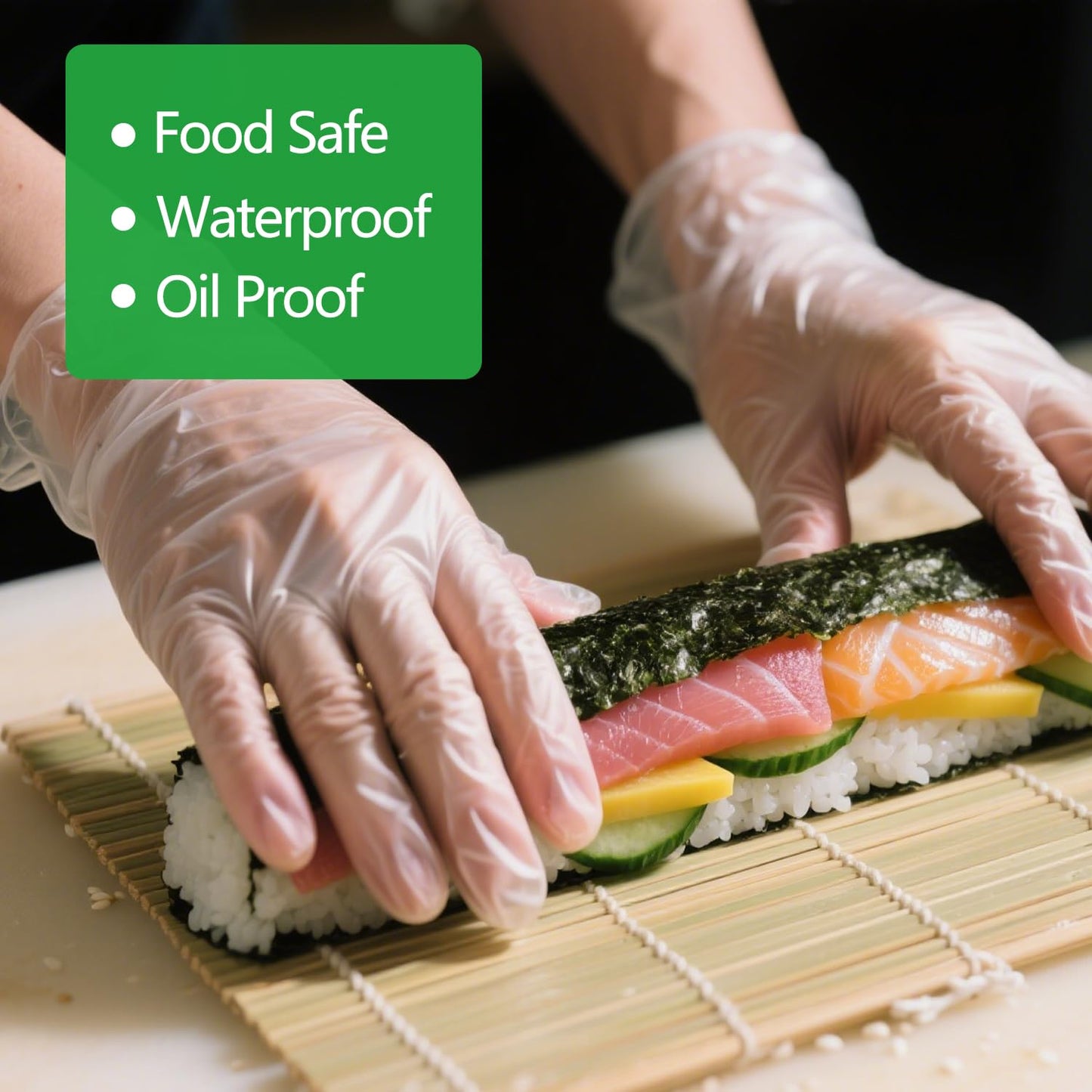 KLIZZA Disposable Gloves 4 Mil, 100 Count Clear Vinyl Gloves Latex & Powder Free – Food Safe for Small Kitchen Tasks, Quick Cleaning & Light Food Prep, Small