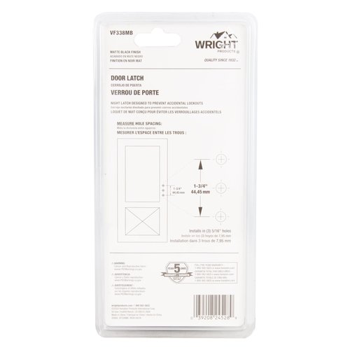 Wright Products - Free Hanging Screen and Storm Door Handle, Replacement Latch Handle for Screen and Storm Doors, No Lock-Out Technology, Easy Installation, Modern Design (Modern, Black)