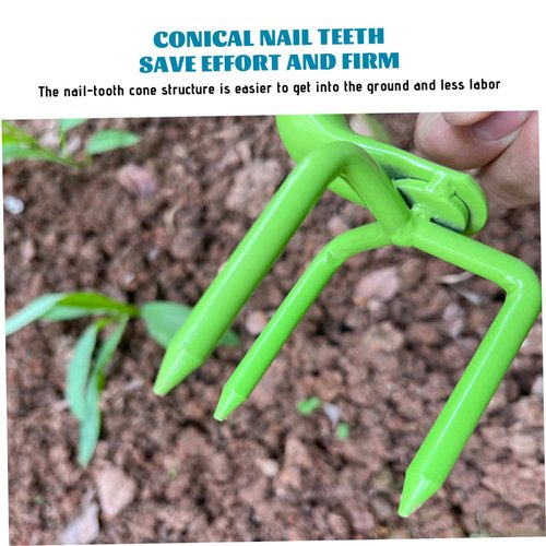 Hand Tiller Garden Tool with Metal Claw & Comfort Handle, Labor-Saving Soil Loosener & Cultivator for Planting, Weeding & Flower Beds, Indoor & Outdoor Gardening