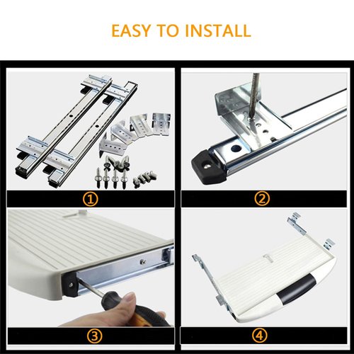 Ball Bearing Keyboard Slides Keyboard Drawer Slides Tray Accessories Quiet and No Noise, Very Sturdy and Easy to Install, Ball Bearing Slides(Black)