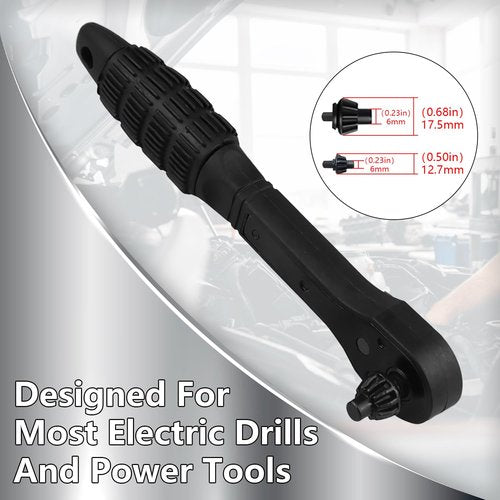 taakcc 2-in-1 Ratcheting Drill Chuck Key Wrench,Drill Chuck Key,Universal Chuck Key Replacement Tool for Drill, Compatible with Most Electric Drills and Power Tools(1Pcs