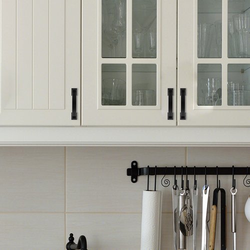 GIYURO 10 Pack 3 Inch Cabinet Pulls Matte Black Kitchen Cabinet Handles Zinc Alloy Drawer Pulls Solid Cabinet Hardware