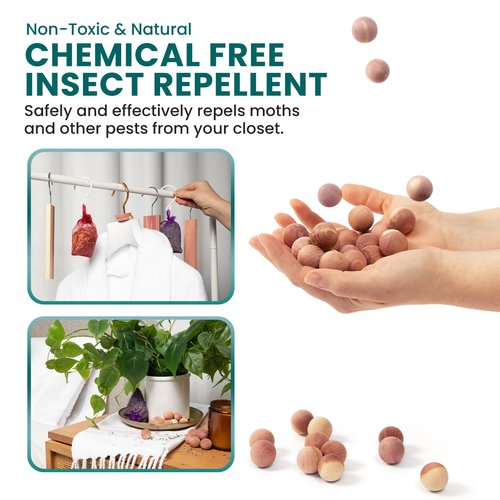 Cedar Blocks for Clothes Storage, Closets and Drawers - All Natural Moth Balls Alternative for Clothes Storage - Moth Repellant and Keep Clothes Smelling Fresh - 12 Pack