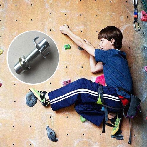 T-Nut 1/4"-20,5/16"-18, 3/8"-16, (100 Pack) 4 Pronged Tee Nut Assortment Kit,for Rock Climbing Holds, Wood, Cabinetry, etc.