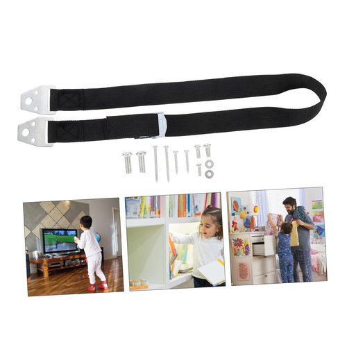 BESPORTBLE 1pc Heavy Duty Tip Strap for Tv and Furniture Fixing Safety Strap for Bookshelves Dressers Cabinets Mirrors Easy Installation