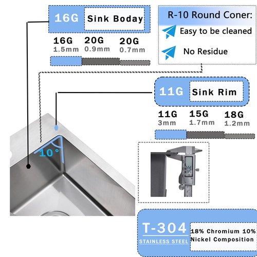 VCCUCINE Drop in Bar Sink, 15x15 Inch Topmount RV Small Kitchen Sink, Handmade Stainless Steel Wet Bar Sink, Outdoor Single Bowl, Brushed Nickel Prep Sink with Accessories