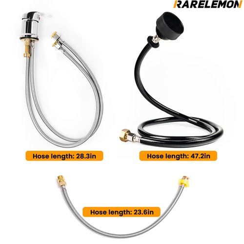 Professional Beauty Salon Shampoo Sink Bowl Faucet and Sprayer Kit with Vacuum Breaker and Flexible Spray Hose - Faucet Extended Set, Additional Hoses and Connectors