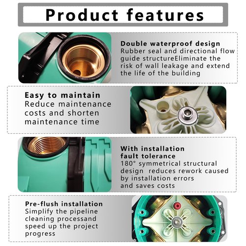 Upgraded 01850181 Rough-In Valve Universal Valve Core With Service Stops, ¾" Compatible With 04230000 04233000 15763001 Shower Parts