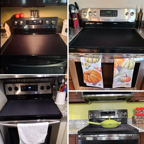 QTECLOR Stove Top Covers, Extra Large Stove Top Cover for Electric, Anti-Slip Waterproof Mat for Glass Stove Top Protector Flat Top Oven Cover Mat Multipurpose Foldable Cooktop Cover, QTE-2023