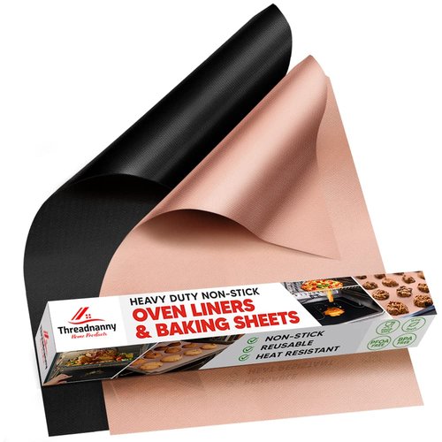 Oven Liners for Bottom of Oven with Baking Sheet Mat, Heat Resistant Stove Liners for Bottom of Electric Stove and Teflon Sheets for Baking, Reusable Matt for Electric Range