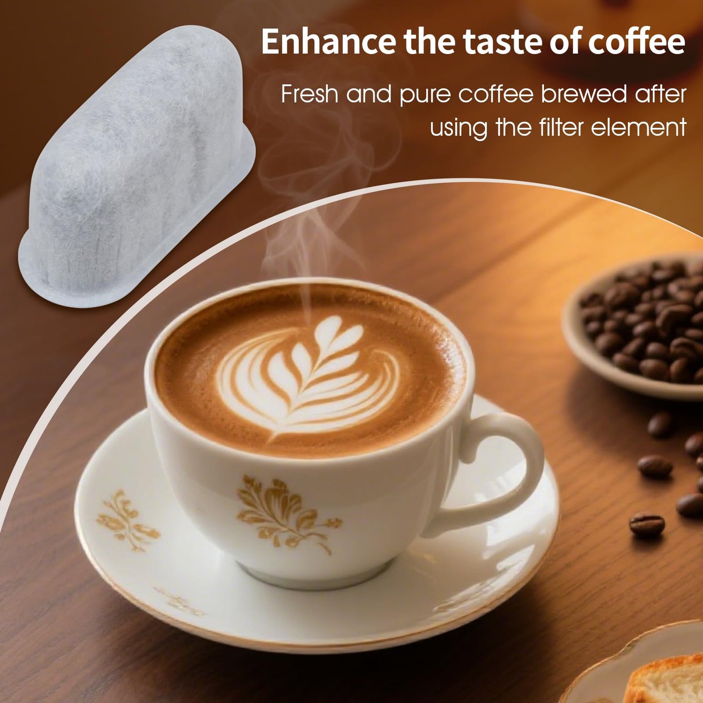 8Pcs Replacement Coffee Filters Compatible with Drew Barrymore Coffee Maker, Coffee Filters for Beautiful Coffee Maker Charcoal Water Filters