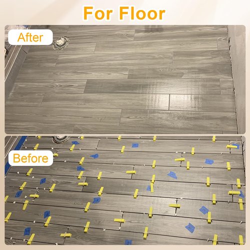 Storystore Tile Leveling System with Tile Pliers and Hammer - 600 Piece Tile Spacers Clips and 200 Piece Reusable Wedges, 1/8 Inch Tile Installation Tools Kit