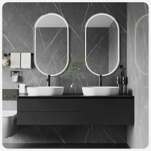 Noliven 24 Pieces Bathroom Hardware Set, 23.6 Inch SUS 304 Stainless Steel Matte Black Bathroom Accessories Set, Towel Racks for Bathroom Wall Mounted, Toilet Paper Holder, Toothbrush Holder