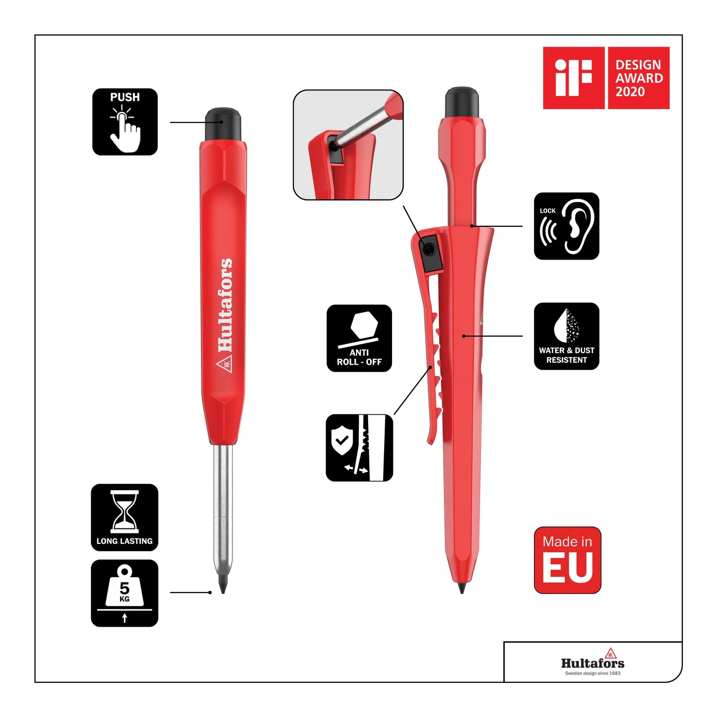 Hultafors Tools 650100 Dry Marker HDM, 483179
