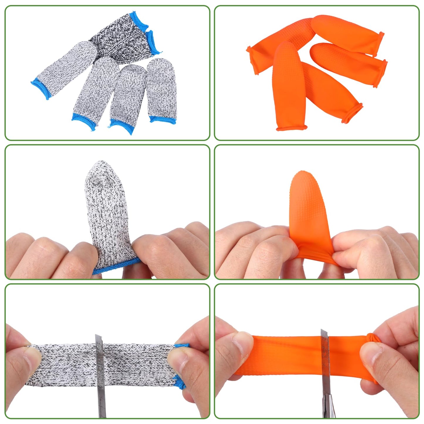 16 Pcs Gardening Thumb Knife Set, Thumb Knife for Harvesting, Stainless Steel Nail Cutters, Silicone Finger Protectors, Plant Picking, Vegetable Pruning, Garden Tool Set (Orange)