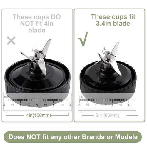 Equust 5-piece Ninja Blender Cups Replacement Single Serve 16oz Cups with Sip & Seal Lids, 6 Fins Extractor Blade Compatible with Nurti Ninja Blenders Pro BL660 BL663 BL663CO BL665Q BL740 BL770