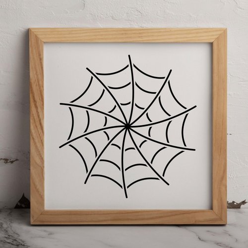 MAGJUCHE Spider Web Stencil 6 Inches, Reusable Stencil for Painting DIY Crafts Decor