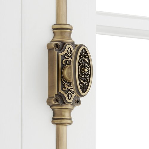 Signature Hardware 955211-1.56 Helmina 2 Inch Tall Cabinet Cremone Security Bolt - Antique Brass