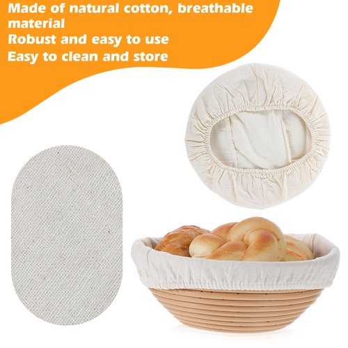 3 Pcs Sourdough Bowl Cover, Reusable Cloth Bowl Covers for Bread Proofing, Fabric Round Banneton Cover Fits 8”-11.5” Diameter Fermentation Jar Mouth Bread Rising Baking Supplies 11X3 Inch