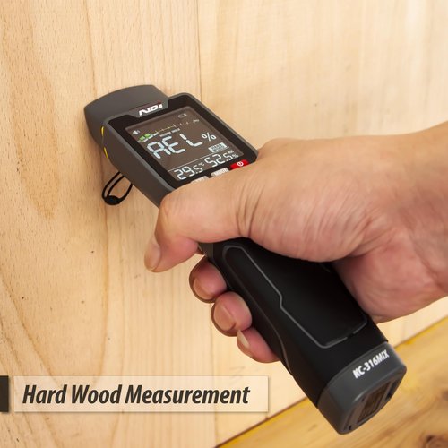 NDI 7 in 1 Pin-Type and Non-invasive Moisture Meter Scanner for Dry Wall/Cement Board/Soft Wood/Hard Wood upto 3/4 Inch Depth