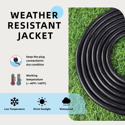 EP 3 Ft Extension Cord - 12/3 SJTW Heavy Duty Black Extension Cable with 3 Prong Grounded Plug - Power Cord for Lawn, Garden, Appliances