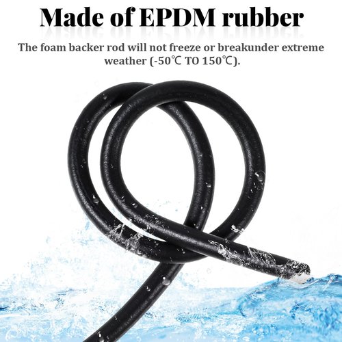 50 Ft Backer Rod 1/8 Inch, Foam Backer Rod Foam Gap Filler Concrete Expansion Filler Cement Crack Fillers Concrete Crack Fillers for Gaps and Weather Stripping Door Seal