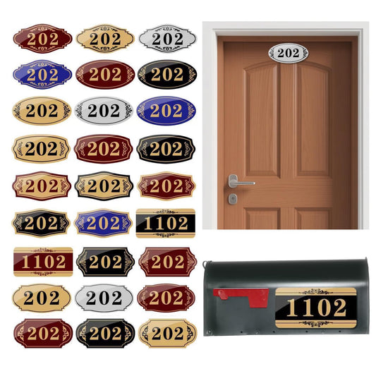 Custom Self-adhesive House Numbers Sign, Personalized Acrylic House Number Modern House Numbers Mailbox Numbers for Outside Address Home Number for Apartments Office Hotel Room