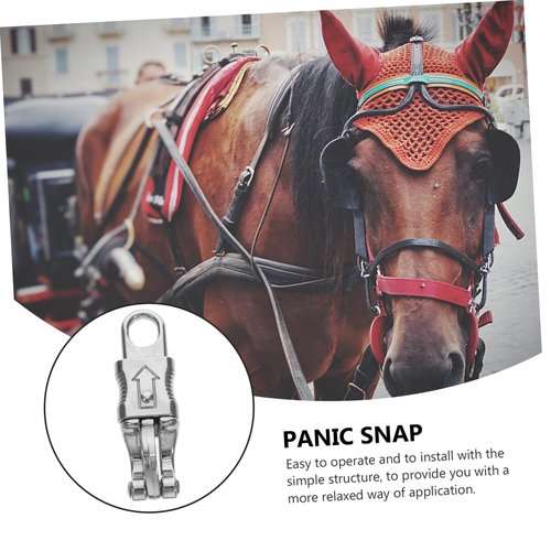 Housoutil 3pcs Snap Swivel Quick Release Shackle 102mm Hook Lock for Horse Riding Accessory