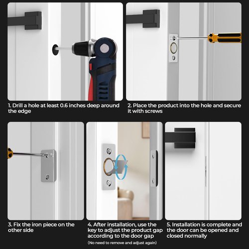 Tonitrui Silent Ball Catch, Adjustable Strong Magnet Door Catch，Using Noise Free, Replacing Door Ball Catch, with Identical Installation Dimension(2 Pack, Silver)