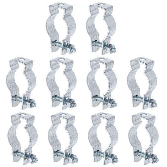 Mewutal 10pcs Conduit Hangers with Bolt 1" Conduit Clamps Conduit Clips Zinc Plated Steel Conduit Brackets for Rigid and EMT Conduit Mounting