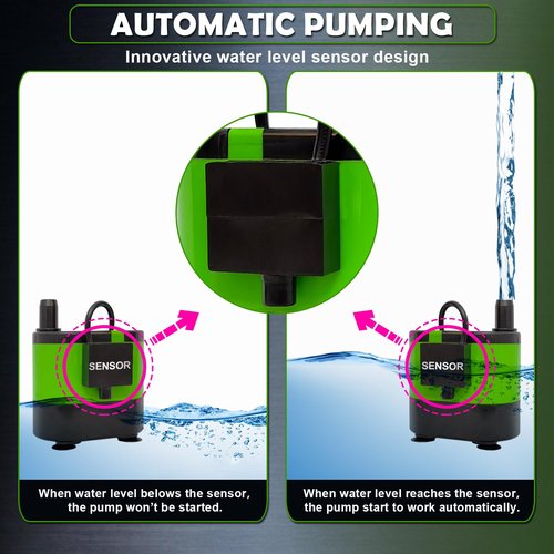 Stropum Automaitc Condensate Pump Small Sump Pump For Air Conditioner Dehumidifier Swamp Cooler Evaporative Air Cooler Green-2
