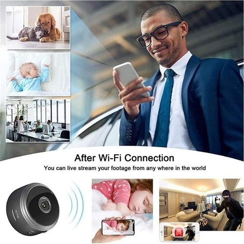 ENSIMDI Secret Scope Camera, Secret Scope Security Camera, Mini Wire-Free Monitor with Night Vision Function, WiFi Camear Outdoor Wireless 1080p HD (3pcs Black)