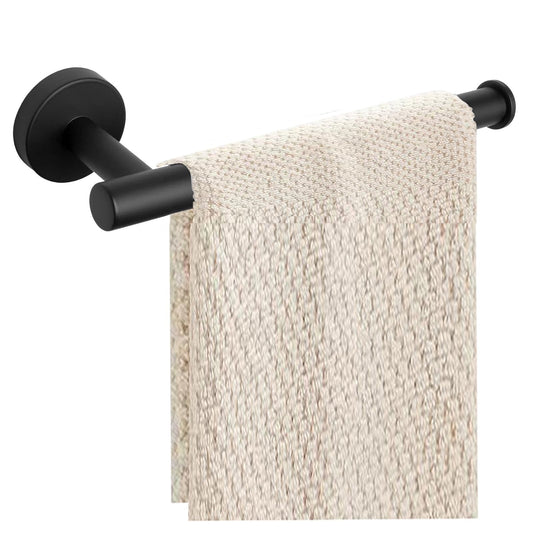 Sotuai Hand Towel Holder - 9" Modern Design Towel Ring, Thicken SUS 304 Stainless Steel Towel Holder for Bathroom Wall, Contemporary Hand Towel Rack - Matte Black