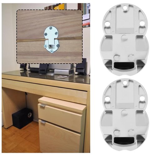 Briny River Zinc Alloy Half-Round Hinge 109278 for Desk Keyboard Drawer Tray Flap Table
