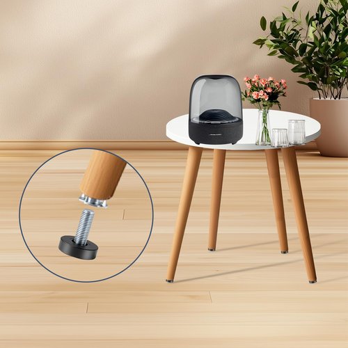 lenpestia 1/4" Thread Furniture Feet Levelers, 12 PCS Adjustable Feet Levelers, Adjustable Furniture Levelers with T-Nuts for Table, Chair, Furniture Legs