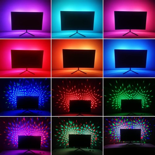 KisMee Disco Party Light Night Light 2 in 1 Flashes with Music Sound Activated Multicolor Disco Ball Rechargeable Battery Operated RBG Mini Disco Ball Entertaining Atmosphere for Car Room(4 Pack)…