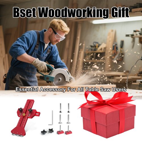 Thin Rip Table Saw Jig Guide for Making Repetitive Narrow Strip Cuts，Thin Rip Jig Fit for 3/8" X 3/4" T Slot and U Shape Slot,1/4" X 3/8" T Slot, Works with Table Saw Band Saw Router Table