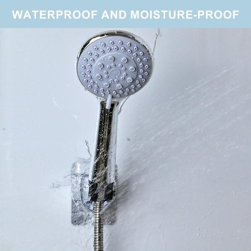Peirnum Shower Head Holder, Strong Adhesive and Waterproof Shower Head Holder Wall Mount, Adjustable Handheld Shower Head Holder, No Drilling and Use Conveniently