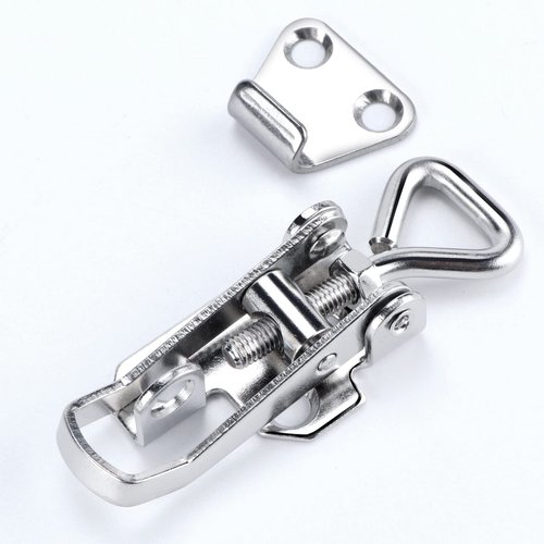 2Pcs 316 Stainless Steel Toggle Latch Clamp Marine Cabinet Boxes Lever Handle Toggle Catch Latch Lock Clamp Hasp