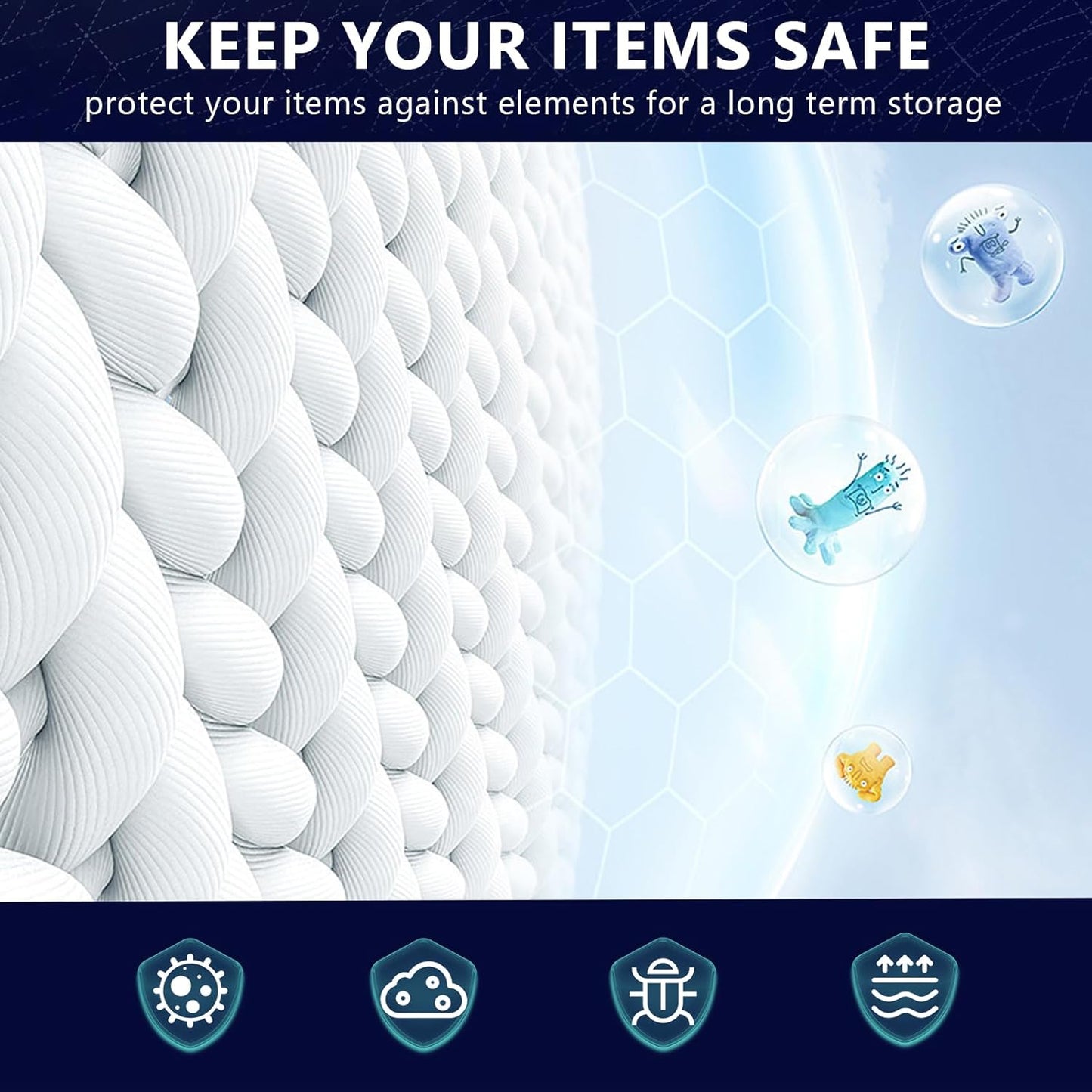 Vacuum Seal Bags for Clothing with Electric Pump, 15 Pack (3 Jumbo 3 Large 3 Medium 3 Small 3 Roll Up) Space Bags Vacuum Storage Bag for Travel, Luggage, Blankets, Bedding