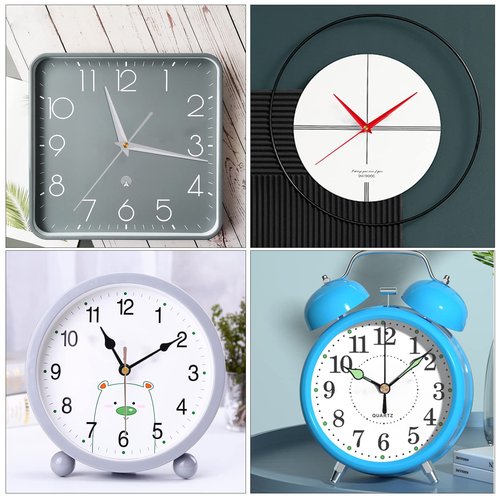 EMOON 6 Pieces Clock Mechanism Replacement Kit with 9 Pack Clock Hands, Silent Sweep Clock Motor Kit Battery Operated for Clock Repair DIY Replacement, Custom Clock
