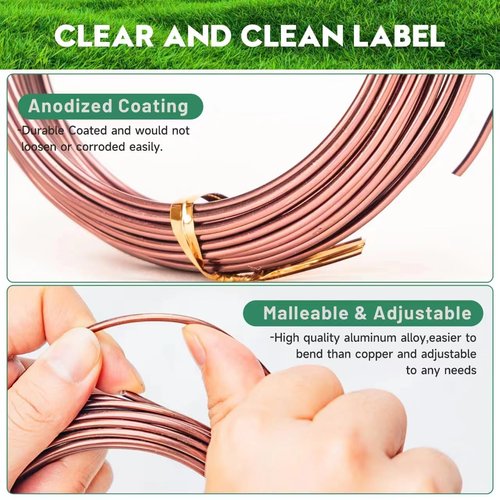 Riboud Bonsai Training Wire, Aluminum Bonsai Wire for Crafts 5-Size Starter Set - 1.0mm, 1.5mm, 2.0mm, 2.5mm, 3.0mm (161 feet Total, Brown)