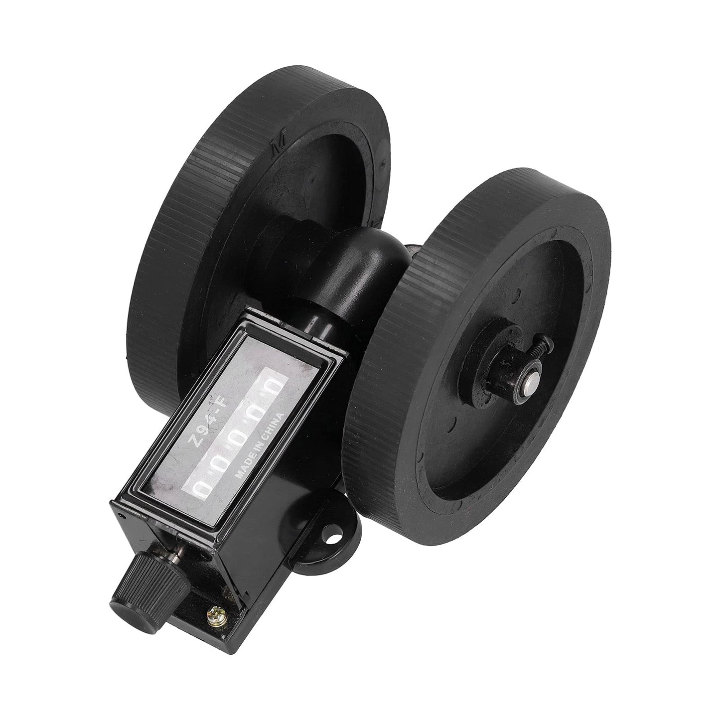 Mechanical Length Meter, Z94-F 5 Digit Digit Roller Type Meter Counter with Measuring Counter Rolling Wheel, for Measuring 0-99999 Textile, Printing, Artificial Leather
