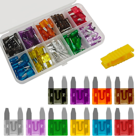 SamWinGear 120PCS Mini Fuses Car Fuses Assortment Kit, Auto Blade Fuse Kit with Puller Tool Mini Colorful Insert Fuse(2A/3A/5A/7.5A/10A/15A/20A/25A/30A/35A) for Car RV Truck Motorcycle Marine SUV