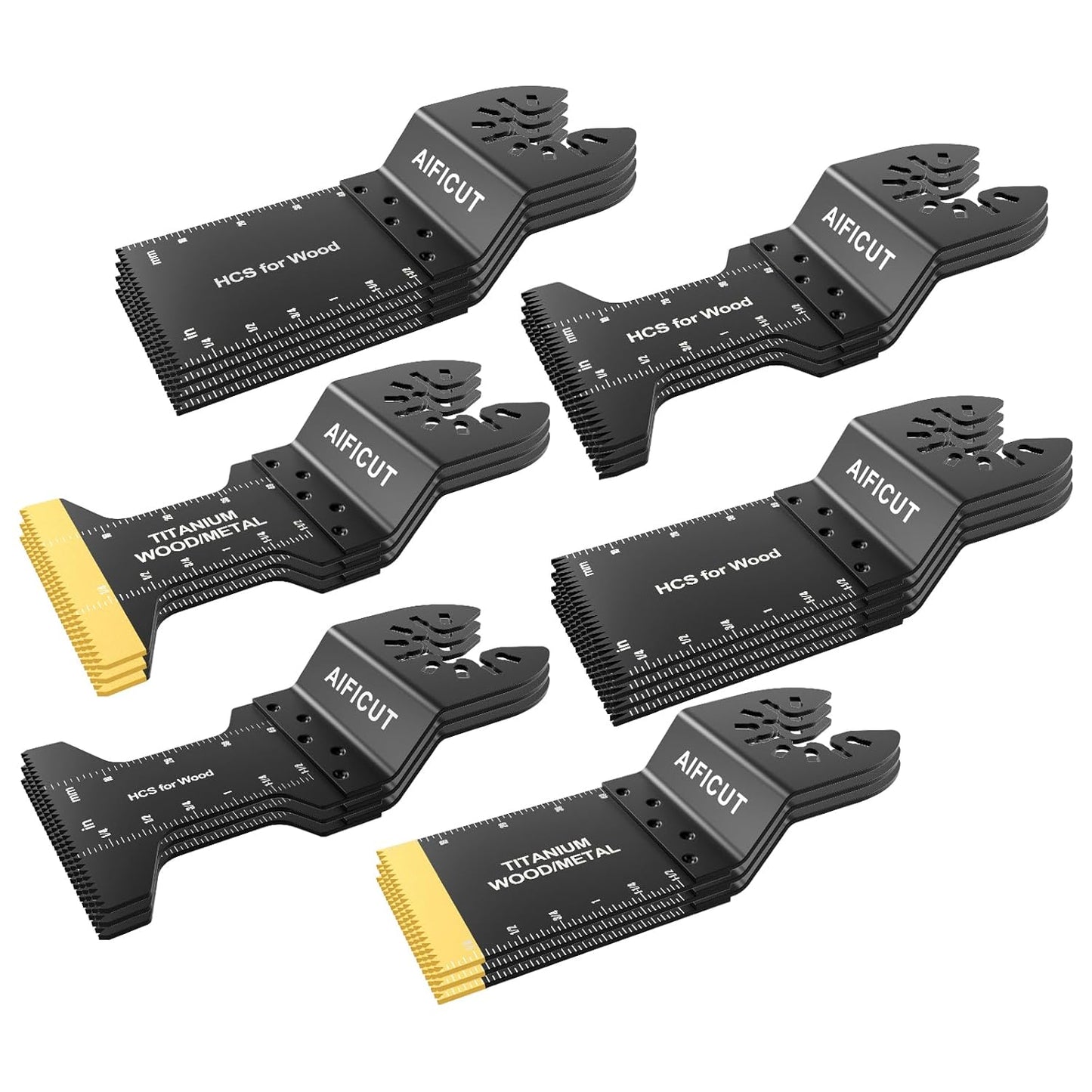 55 PCS Oscillating Saw Blades Quick Release Universal oscillating Tool Blades Wood Plastics and Metal Multitool Blade Kits for Wood fit Dewalt Rockwell Milwaukee Makita Ryobi