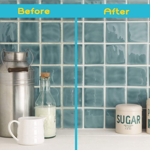 NADAMOO Grout Renew Pen White, 2 Large 20ml Paint Pens, Touch Up Repair Marker for Tile Gap Coating - Restore Grout Line, With 2 Replacement Nibs and 1 Cleaning Brush